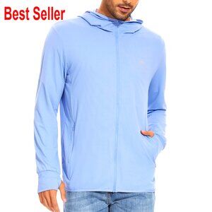 Men's UPF 50+ Sun Protection Hoodie Jacket Quick Dry Lightweight